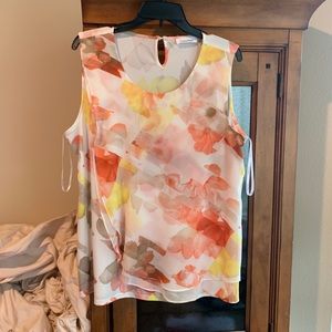 Calvin Klein sleeveless blouse size large